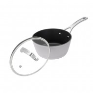 Laura Ashley Kitchenware Κατσαρόλα Γάλακτος Με Γυάλινο Καπάκι από Σφυρήλατο Αλουμίνιο, Γκρι-Dark Dove Grey 18εκ Laura Ashley Kitchenware Κατσαρόλα Γάλακτος Με Γυάλινο Καπάκι από Σφυρήλατο Αλουμίνιο, Γκρι-Dark Dove Grey 18εκ
