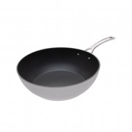 Laura Ashley Kitchenware Wok απο Σφυρήλατο Αλουμίνιο, Γκρι-Dark Dove Grey 30εκ Laura Ashley Kitchenware Wok απο Σφυρήλατο Αλουμίνιο, Γκρι-Dark Dove Grey 30εκ