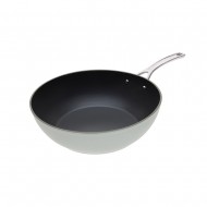 Laura Ashley Kitchenware Wok απο Σφυρήλατο Αλουμίνιο, Πράσινο-Sage Leaf 30εκ Laura Ashley Kitchenware Wok απο Σφυρήλατο Αλουμίνιο, Πράσινο-Sage Leaf 30εκ