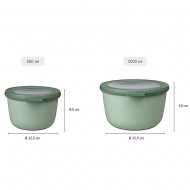 Mepal Φαγητοδοχείo Cirqula Round, Nordig Sage 1000ml Mepal Φαγητοδοχείo Cirqula Round, Nordig Sage 1000ml
