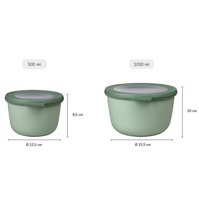 Mepal Φαγητοδοχείo Cirqula Round, Nordig Sage 500ml Mepal Φαγητοδοχείo Cirqula Round, Nordig Sage 500ml