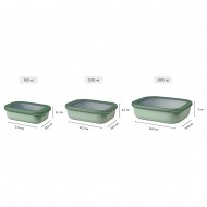 Mepal Φαγητοδοχείo Cirqula Rectangular, Nordig Sage 2000ml Mepal Φαγητοδοχείo Cirqula Rectangular, Nordig Sage 2000ml