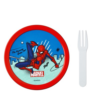 Mepal Φαγητοδοχείο για Σνακ Spiderman με Πηρουνάκι Campus ,300ml Mepal Φαγητοδοχείο για Σνακ Spiderman με Πηρουνάκι Campus ,300ml