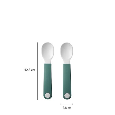 Mepal Εκπαιδευτικά Παιδικά Κουτάλια Σετ 2τμχ Mio, Deep Turquoise Mepal Εκπαιδευτικά Παιδικά Κουτάλια Σετ 2τμχ Mio, Deep Turquoise