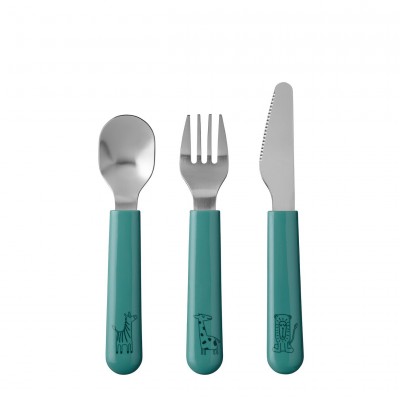 Mepal Παιδικά Μαχαιροπήρουνα Σετ 3τμχ Mio, Deep Turquoise Mepal Παιδικά Μαχαιροπήρουνα Σετ 3τμχ Mio, Deep Turquoise
