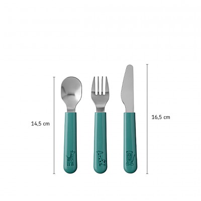 Mepal Παιδικά Μαχαιροπήρουνα Σετ 3τμχ Mio, Deep Turquoise Mepal Παιδικά Μαχαιροπήρουνα Σετ 3τμχ Mio, Deep Turquoise