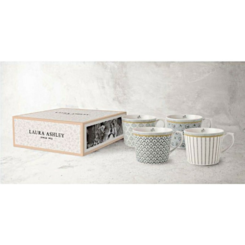 Laura Ashley Κούπες Πορσελάνης Σετ 4τμχ Tea Collectables 30cl