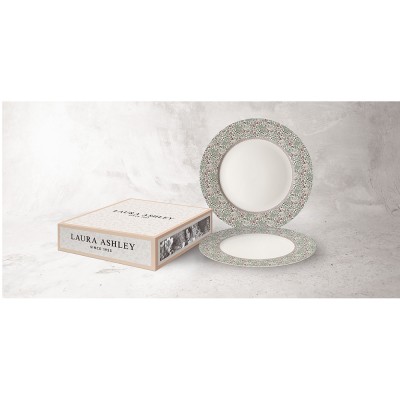 Laura Ashley Πιάτα Πορσελάνης  Σετ 2τμχ Wild Clematis 23εκ Laura Ashley Πιάτα Πορσελάνης  Σετ 2τμχ Wild Clematis 23εκ