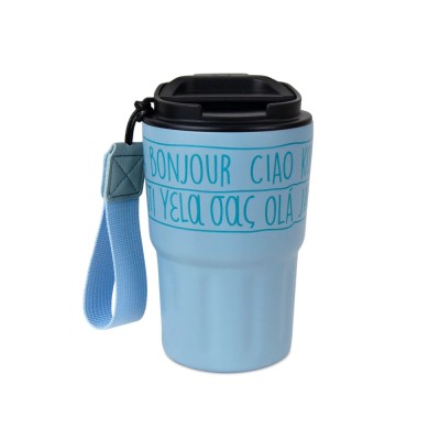 Pepita Viajera Ισοθερμικό Ποτήρι Moodlife Travel Collection Greetings Collection Γαλάζιο 360ml