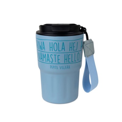 Pepita Viajera Ισοθερμικό Ποτήρι Moodlife Travel Collection Greetings Collection Γαλάζιο 360ml