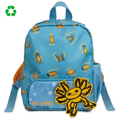 Pepita Viajera Παιδικό Σακίδιο Πλάτης Kids Collection Rare Animals Collection Μπλε 29x24,5x8,5εκ