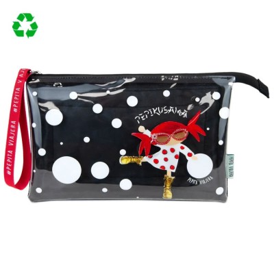 Pepita Viajera Νεσεσέρ Κασετίνα με 3 Χώρους Artists Collection Pepikusama Collection Μαύρη 23x15x5εκ