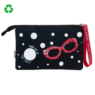 Pepita Viajera Νεσεσέρ Κασετίνα με 3 Χώρους Artists Collection Pepikusama Collection Μαύρη 23x15x5εκ