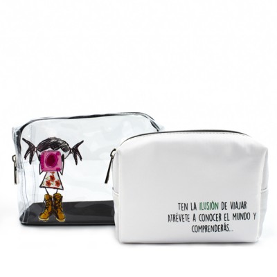 Pepita Viajera Νεσεσέρ Σετ 2τμχ Λευκό ,Endless Traveller Collection-Essentials Collection, 20x13x8εκ Pepita Viajera Νεσεσέρ Σετ 2τμχ Λευκό ,Endless Traveller Collection-Essentials Collection, 20x13x8εκ