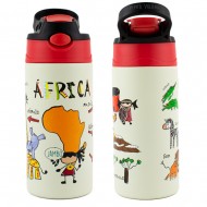 Pepita Viajera Μπουκάλι Ισοθερμικό με Καλαμάκι,Africa World Places Collection-Kids Collection, 400ml Pepita Viajera Μπουκάλι Ισοθερμικό με Καλαμάκι,Africa World Places Collection-Kids Collection, 400ml