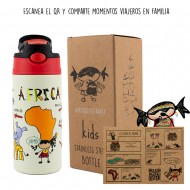 Pepita Viajera Μπουκάλι Ισοθερμικό με Καλαμάκι,Africa World Places Collection-Kids Collection, 400ml Pepita Viajera Μπουκάλι Ισοθερμικό με Καλαμάκι,Africa World Places Collection-Kids Collection, 400ml