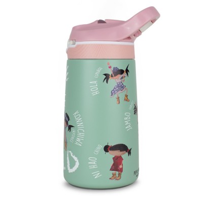 Pepita Viajera Μπουκάλι Ισοθερμικό με Καλαμάκι,Greetings of the World Collection-Kids Collection, 400ml Pepita Viajera Μπουκάλι Ισοθερμικό με Καλαμάκι,Greetings of the World Collection-Kids Collection, 400ml