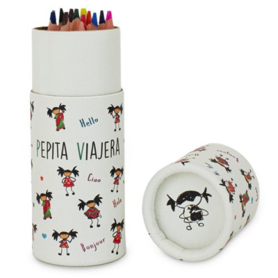 Pepita Viajera Ξυλομπογιές 12τμχ με Θήκη, Pepita Of The World-Kids Collection,10,5x3,5εκ Pepita Viajera Ξυλομπογιές 12τμχ με Θήκη, Pepita Of The World-Kids Collection,10,5x3,5εκ