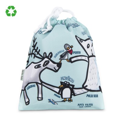 Pepita Viajera Πουγκί Φαγητού με Κορδόνι Αδιάβροχο ,Arctic Collection-Kids Collection, 28x23εκ Pepita Viajera Πουγκί Φαγητού με Κορδόνι Αδιάβροχο ,Arctic Collection-Kids Collection, 28x23εκ