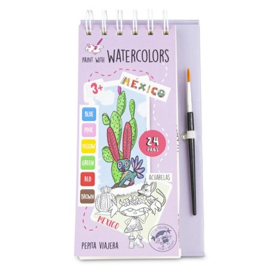 Pepita Viajera Βιβλίο Ζωγραφικής με Πινέλο και Χρώματα Νερού,Mexico Collection-Kids Collection,20,5x10εκ Pepita Viajera Βιβλίο Ζωγραφικής με Πινέλο και Χρώματα Νερού,Mexico Collection-Kids Collection,20,5x10εκ
