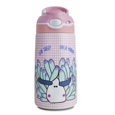 Pepita Viajera Μπουκάλι Ισοθερμικό με Καλαμάκι,Leaf Sheep Collection-Kids Collection, 400ml Pepita Viajera Μπουκάλι Ισοθερμικό με Καλαμάκι,Leaf Sheep Collection-Kids Collection, 400ml