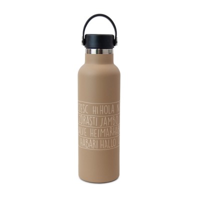 Pepita Viajera Μπουκάλι Ισοθερμικό,Camel,Moodlife Travel-Greetings Collection,600ml