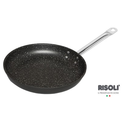 Risoli Τηγάνι Επαγωγικό Επαγγελματικό Αντικολλητικό Χυτού Αλουμινίου Professionale Granite 28εκ 