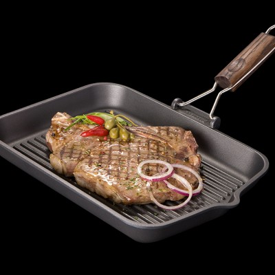 Risoli Γκριλιέρα Επαγωγική Αντικολλητική Χυτού Αλουμινίου Με Αποσπώμενο Χεράκι Saporella 26x36εκ Risoli Γκριλιέρα Επαγωγική Αντικολλητική Χυτού Αλουμινίου Με Αποσπώμενο Χεράκι Saporella 26x36εκ