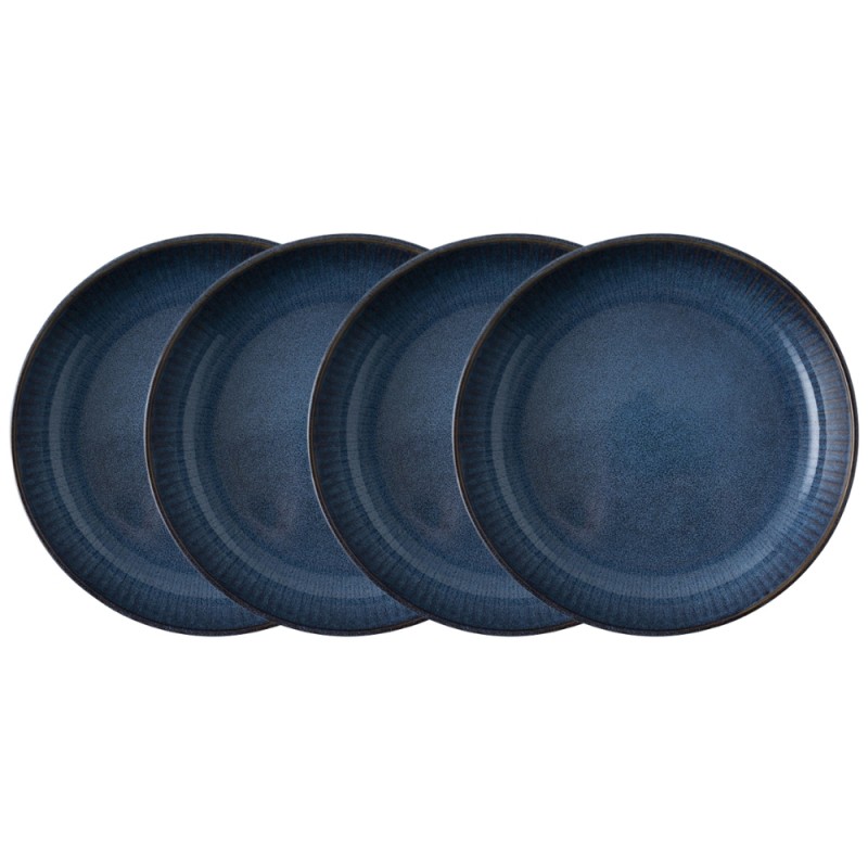 Dutch Rose Σετ 4τμχ Βαθιά Πιάτα Sapphire Stoneware Μπλε 23εκ Dutch Rose Σετ 4τμχ Βαθιά Πιάτα Sapphire Stoneware Μπλε 23εκ