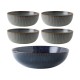 Dutch Rose Σετ Σαλάτας 5τμχ Sapphire Stoneware Μπλε