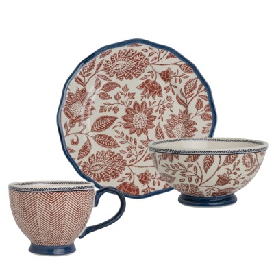 Laura Ashley Σετ Πρωινού 3τμχ Κεραμικό Terra Hedingham