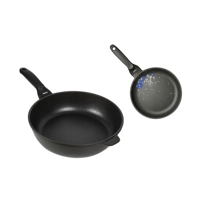 Risoli Σετ 2τμχ Επαγωγικά Τηγάνια Αντικολλητικά Χυτού Αλουμινίου BLACKplus