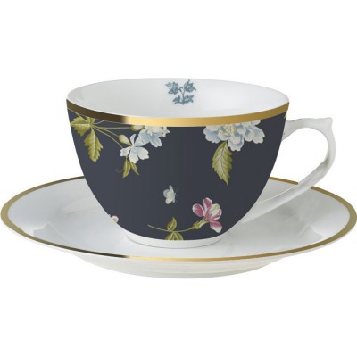 Laura Ashley Φλυτζάνι Τσαγιού με Πιατάκι Πορσελάνης Cobblestone Pinstripe,Heritage 26cl Laura Ashley Φλυτζάνι Τσαγιού με Πιατάκι Πορσελάνης Cobblestone Pinstripe,Heritage 26cl