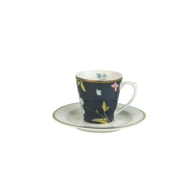 Laura Ashley Φλυτζανάκι με Πιατάκι για Espresso Πορσελάνης Midnight Uni,Heritage 9cl  Laura Ashley Φλυτζανάκι με Πιατάκι για Espresso Πορσελάνης Midnight Uni,Heritage 9cl