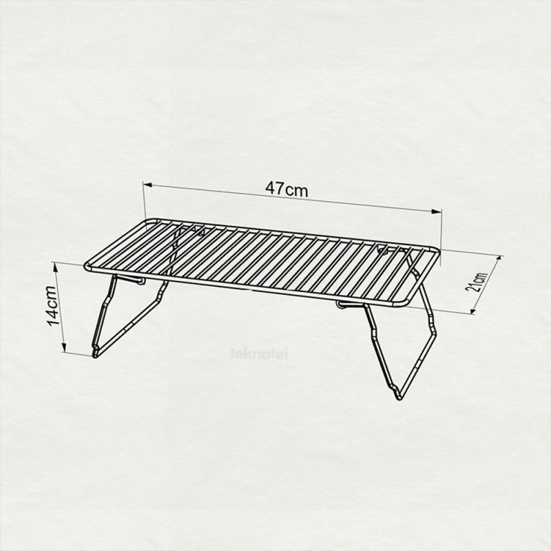 Tekno-tel Ράφι Γενικής Χρήσης Μεταλλικό Μαύρο 22x47x14εκ