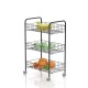 Tekno-Tel Μανάβης 3 Ραφιών Μεταλλικός Μαύρος Ματ 39x26x65εκ Tekno-Tel Μανάβης 3 Ραφιών Μεταλλικός Μαύρος Ματ 39x26x65εκ