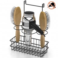 Tekno-Tel Ράφι Αποθήκευσης Σεσουάρ Κρεμαστό για Ντουλάπι Μεταλλικό Μαύρο 25x13x17εκ Tekno-Tel Ράφι Αποθήκευσης Σεσουάρ Κρεμαστό για Ντουλάπι Μεταλλικό Μαύρο 25x13x17εκ