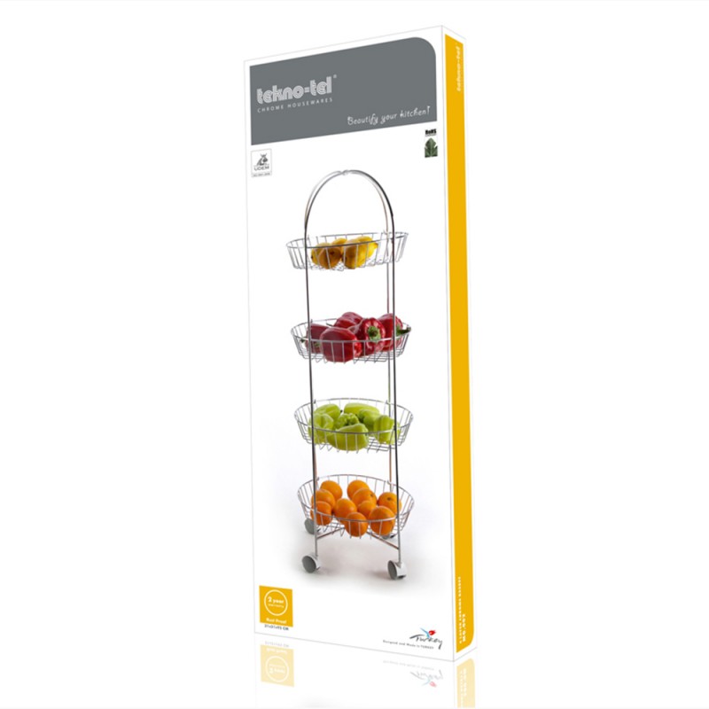 Tekno-Tel Μανάβης 4 Ραφιών Μεταλλικός Μαύρος Ματ 31x31x95εκ Tekno-Tel Μανάβης 4 Ραφιών Μεταλλικός Μαύρος Ματ 31x31x95εκ