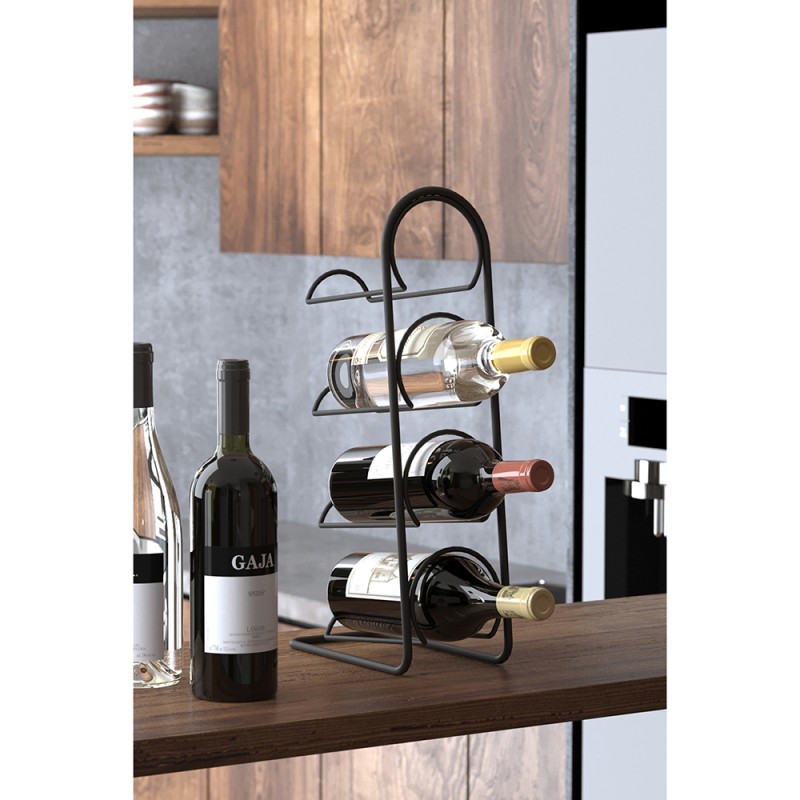 Tekno-Tel Κάβα 4 Θέσεων Μεταλλική Μαύρη Ματ 21x12x44εκ