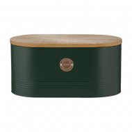 Typhoon Ψωμιέρα Μεταλλική με Μπαμπού Καπάκι Πράσινη 33,5x18εκ