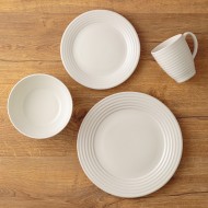 Typhoon Σετ Πιάτα 18τμχ Stoneware Κρεμ Living  Typhoon Σετ Πιάτα 18τμχ Stoneware Κρεμ Living