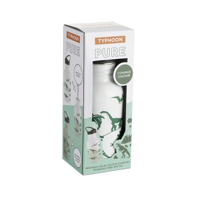 Typhoon Μπουκάλι Ανοξείδωτο Ατσάλι με Καλαμάκι που Αλλάζει Χρώμα Dinosaurs 550ml Typhoon Μπουκάλι Ανοξείδωτο Ατσάλι με Καλαμάκι που Αλλάζει Χρώμα Dinosaurs 550ml