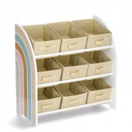 Z Present Ραφιέρα Παιδική Ξύλινη με 9 Αποθηκευτικά Καλάθια Rainbow 65x30x64εκ Z Present Ραφιέρα Παιδική Ξύλινη με 9 Αποθηκευτικά Καλάθια Rainbow 65x30x64εκ
