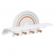 Z Present Κρεμάστρα Παιδική Ξύλινη Rainbow με Ράφι 48x13x24εκ Z Present Κρεμάστρα Παιδική Ξύλινη Rainbow με Ράφι 48x13x24εκ