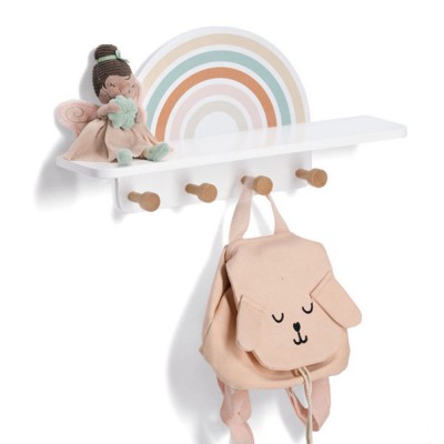 Z Present Κρεμάστρα Παιδική Ξύλινη Rainbow με Ράφι 48x13x24εκ Z Present Κρεμάστρα Παιδική Ξύλινη Rainbow με Ράφι 48x13x24εκ