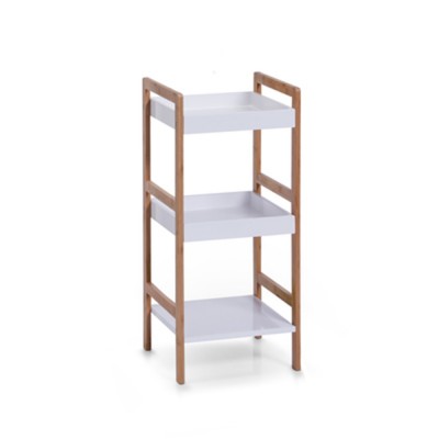 Z Present Ραφιέρα με 3 Ράφια Μπαμπού Λευκό-Φυσικό 36x33x80εκ Z Present Ραφιέρα με 3 Ράφια Μπαμπού Λευκό-Φυσικό 36x33x80εκ