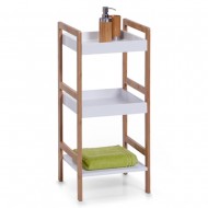 Z Present Ραφιέρα με 3 Ράφια Μπαμπού Λευκό-Φυσικό 36x33x80εκ Z Present Ραφιέρα με 3 Ράφια Μπαμπού Λευκό-Φυσικό 36x33x80εκ