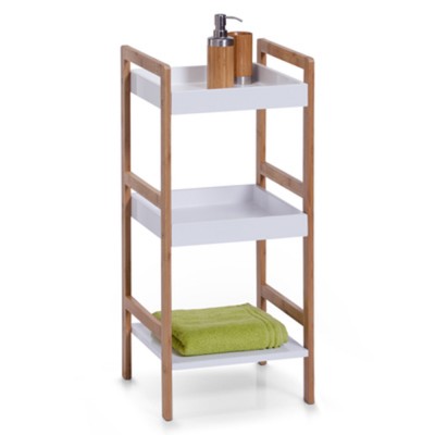 Z Present Ραφιέρα με 3 Ράφια Μπαμπού Λευκό-Φυσικό 36x33x80εκ Z Present Ραφιέρα με 3 Ράφια Μπαμπού Λευκό-Φυσικό 36x33x80εκ