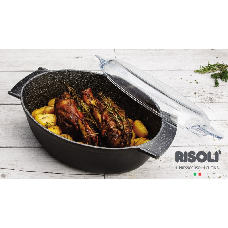 Granito Risoli Αντικολλητική Γάστρα 36x24εκ Granito Risoli Αντικολλητική Γάστρα 36x24εκ